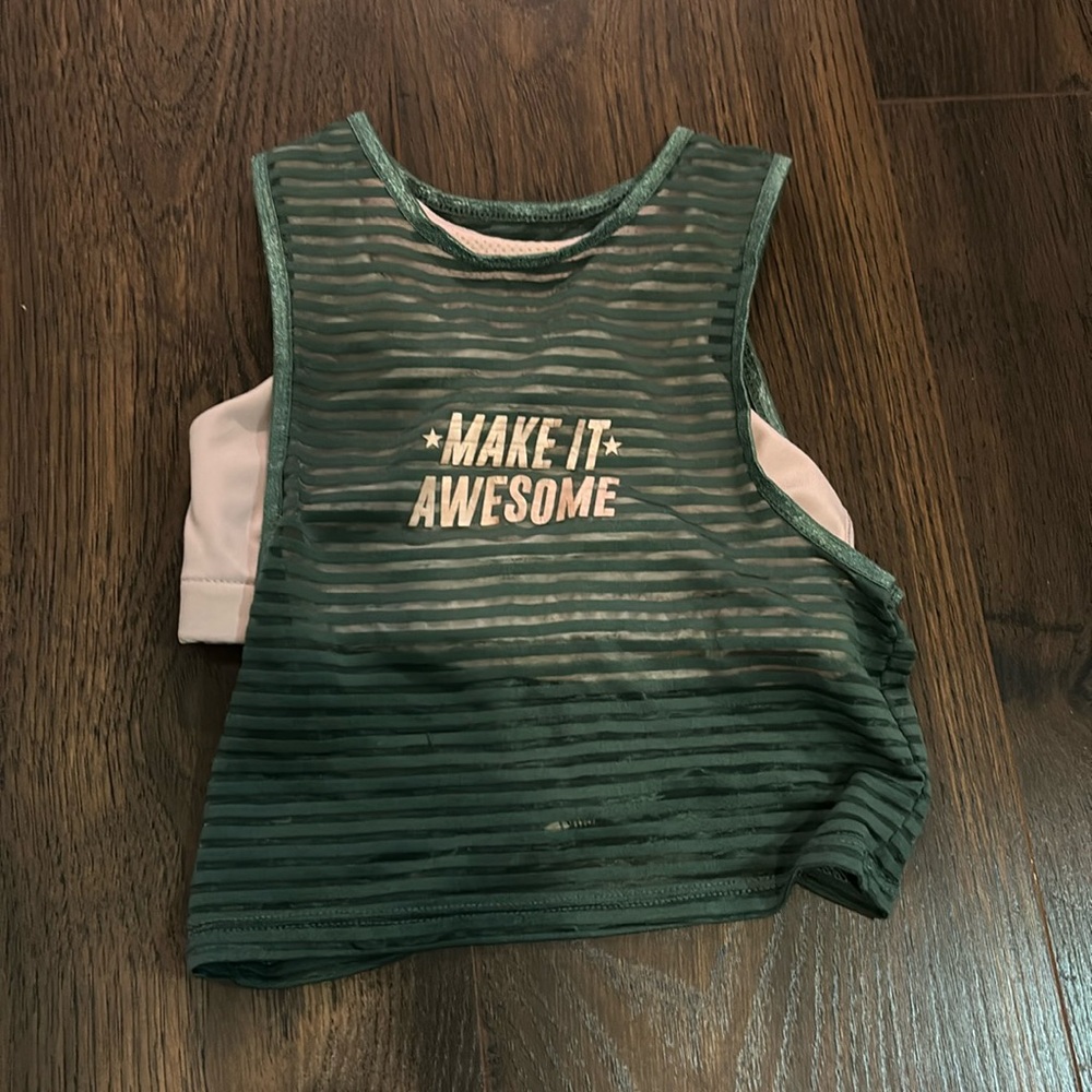 Zara girls crop top athletic